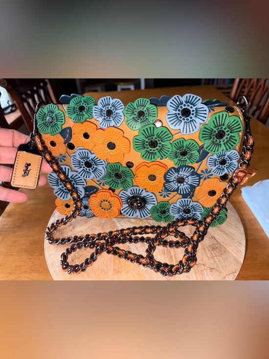 Coach Handbags - Coach 1941 Tea Rose Crossbody Bag in Orange, Green & Blue